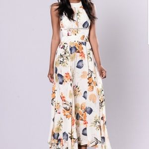 Fashionnova great lengths ivory cream dress